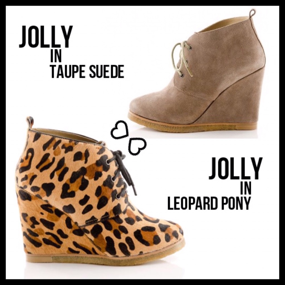 Shoemint Jolly Leopard Pony Wedges - Picture 4 of 7